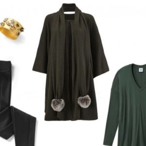 CABI Loden Majestic Wrap Top & Scarf